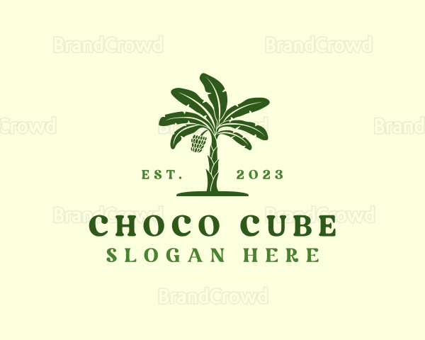 Banana Tree Plant Logo