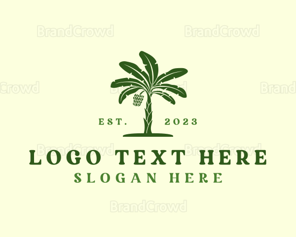 Banana Tree Plant Logo