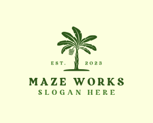 Banana Tree Plant logo design