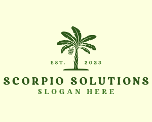 Banana Tree Plant logo design