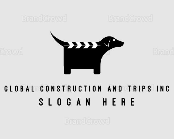 Dog Clapperboard Film Logo