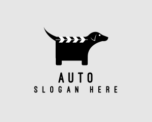 Outdoor-cinema - Dog Clapperboard Film logo design