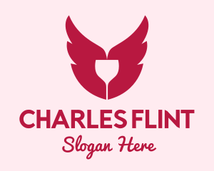 Wings Wine Glass Logo