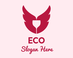 Wings Wine Glass Logo