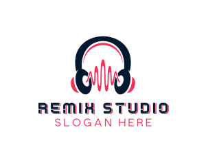 Headset Recording Studio logo design