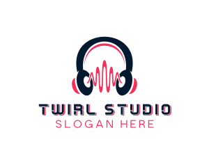 Headset Recording Studio logo design