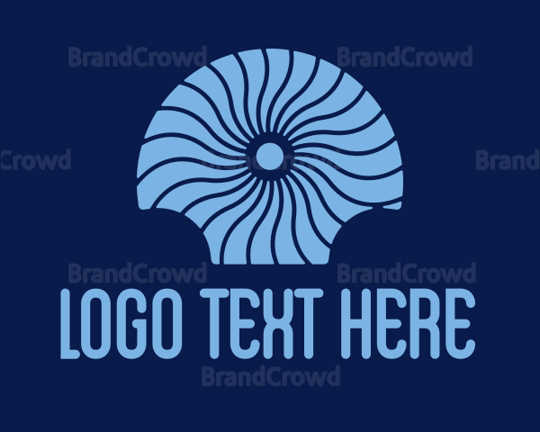 Blue Seashell Decoration Logo