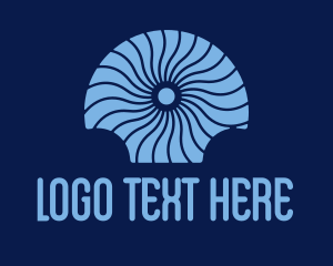Aquarium - Blue Seashell Decoration logo design