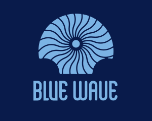 Blue Seashell Decoration  logo design