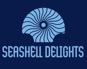 Seashell - Blue Seashell Decoration logo design