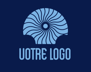Underwater - Blue Seashell Decoration logo design