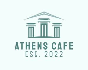 Athens - Green Column House logo design