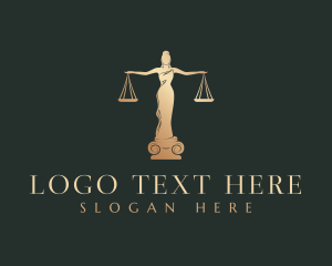 Law - Female Law Scales logo design
