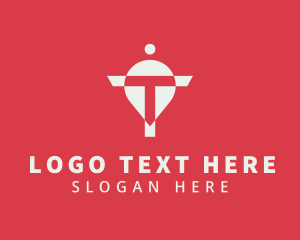 Corporation - App Pin Locator Letter T logo design