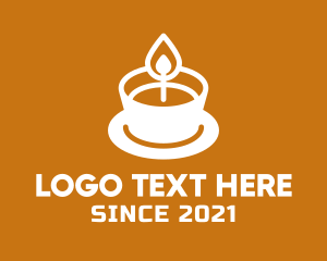 Relaxing - Light Candle Fire logo design