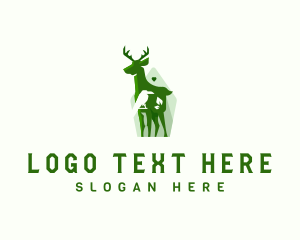 Hunter - Deer Bird Safari Wildlife logo design