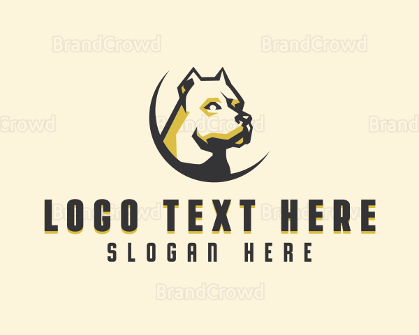 Pitbull Dog Kennel Logo