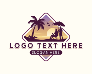 Vacation - Beach Ocean Travel logo design