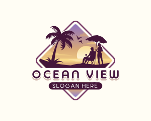 Beach Ocean Travel logo design