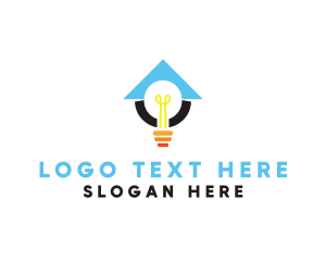 How - Light Bulb Lamp logo design