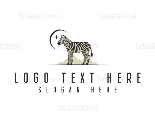 Safari Zoo Zebra Logo