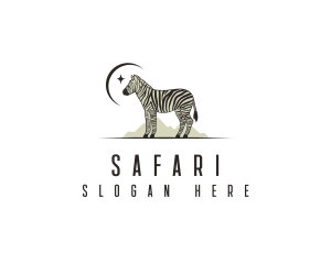 Safari Zoo Zebra logo design