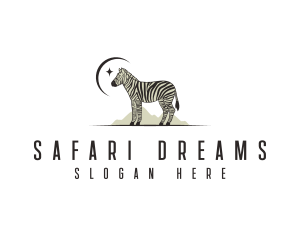 Safari Zoo Zebra logo design