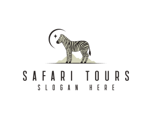 Safari Zoo Zebra logo design