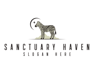 Safari Zoo Zebra logo design