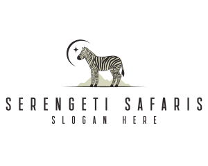 Safari Zoo Zebra logo design