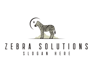 Safari Zoo Zebra logo design