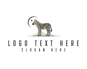 Safari Zoo Zebra Logo