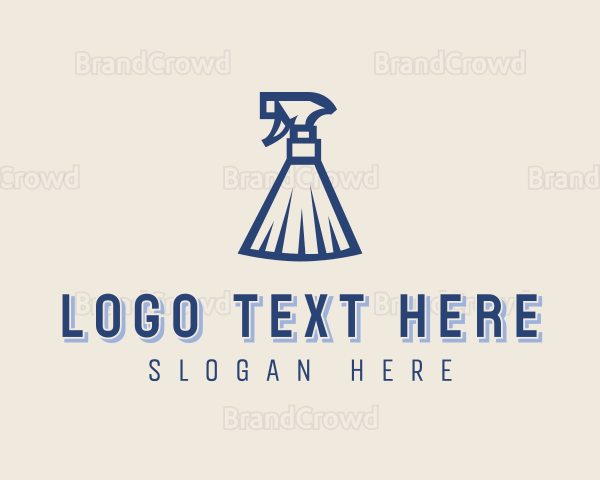 Broom Spray Bottle Mop Logo