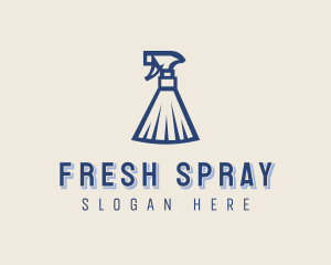 Broom Spray Bottle Mop logo design