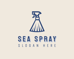 Broom Spray Bottle Mop logo design