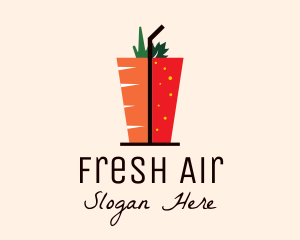 Healthy Mixed Drink logo design