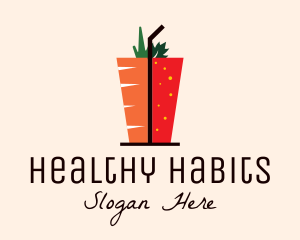 Healthy Mixed Drink logo design