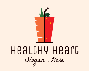 Healthy Mixed Drink logo design