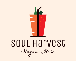 Healthy Mixed Drink logo design