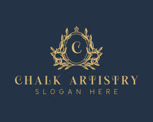 Luxury Wreath Crest logo design