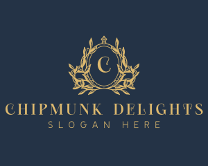 Luxury Wreath Crest logo design