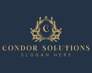 Luxury Wreath Crest logo design