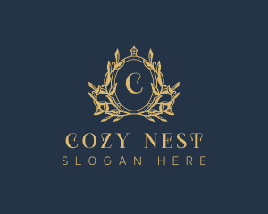 Luxury Wreath Crest logo design