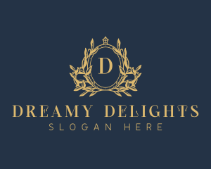 Luxury Wreath Crest logo design