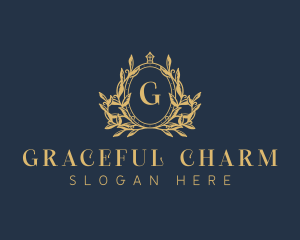 Luxury Wreath Crest logo design