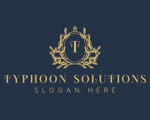 Luxury Wreath Crest logo design