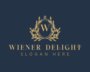 Luxury Wreath Crest logo design