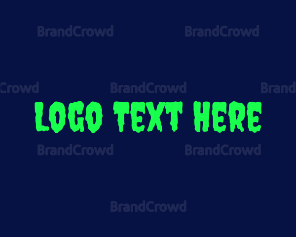 Horror Slime Wordmark Logo