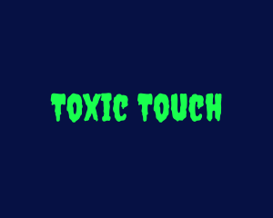 Toxic - Horror Slime Wordmark logo design