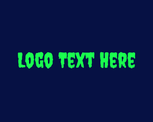 Toxic - Horror Slime Wordmark logo design